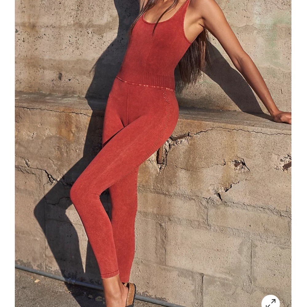 Free People Good Karma onesie in orange